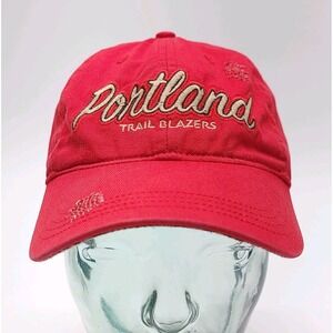 Portland Trail blazers Adidas Hat One Size Red Strapback NBA Basketball
